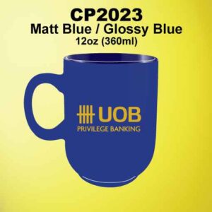 CP2023 Two-Tone Blue Coloured Ceramic Mug